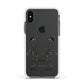 Romantic Skeletons Personalised Apple iPhone Xs Impact Case White Edge on Black Phone