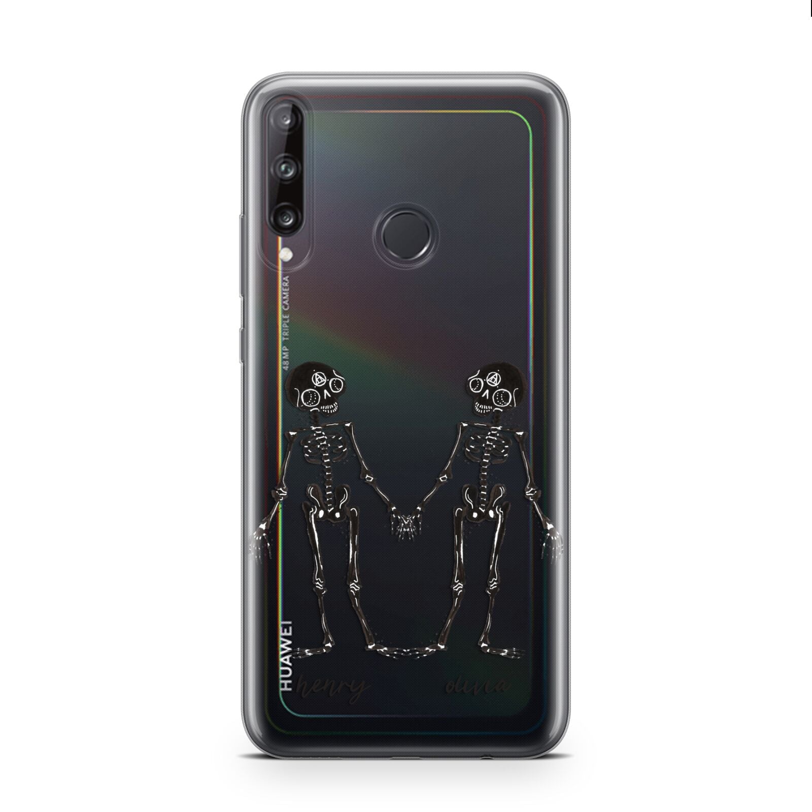 Romantic Skeletons Personalised Huawei P40 Lite E Phone Case