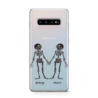 Romantic Skeletons Personalised Samsung Galaxy S10 Case