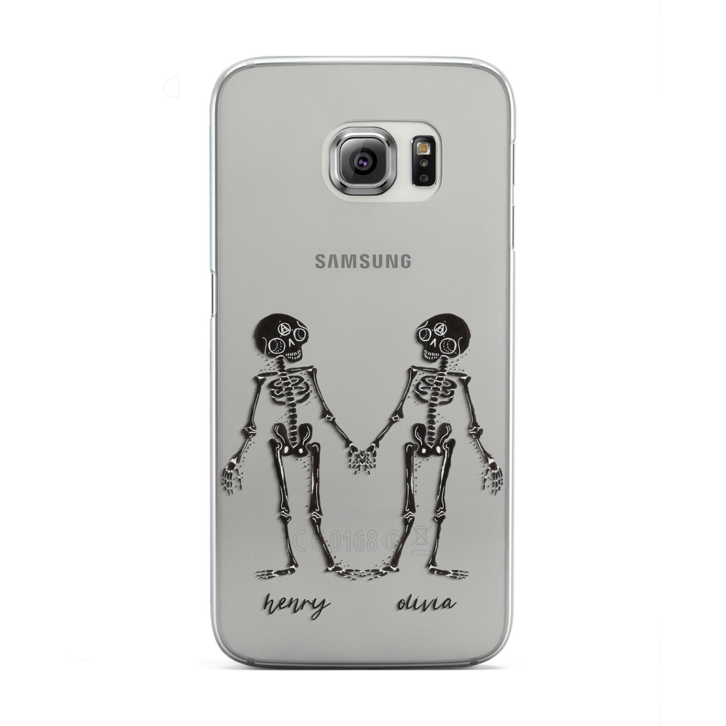 Romantic Skeletons Personalised Samsung Galaxy S6 Edge Case