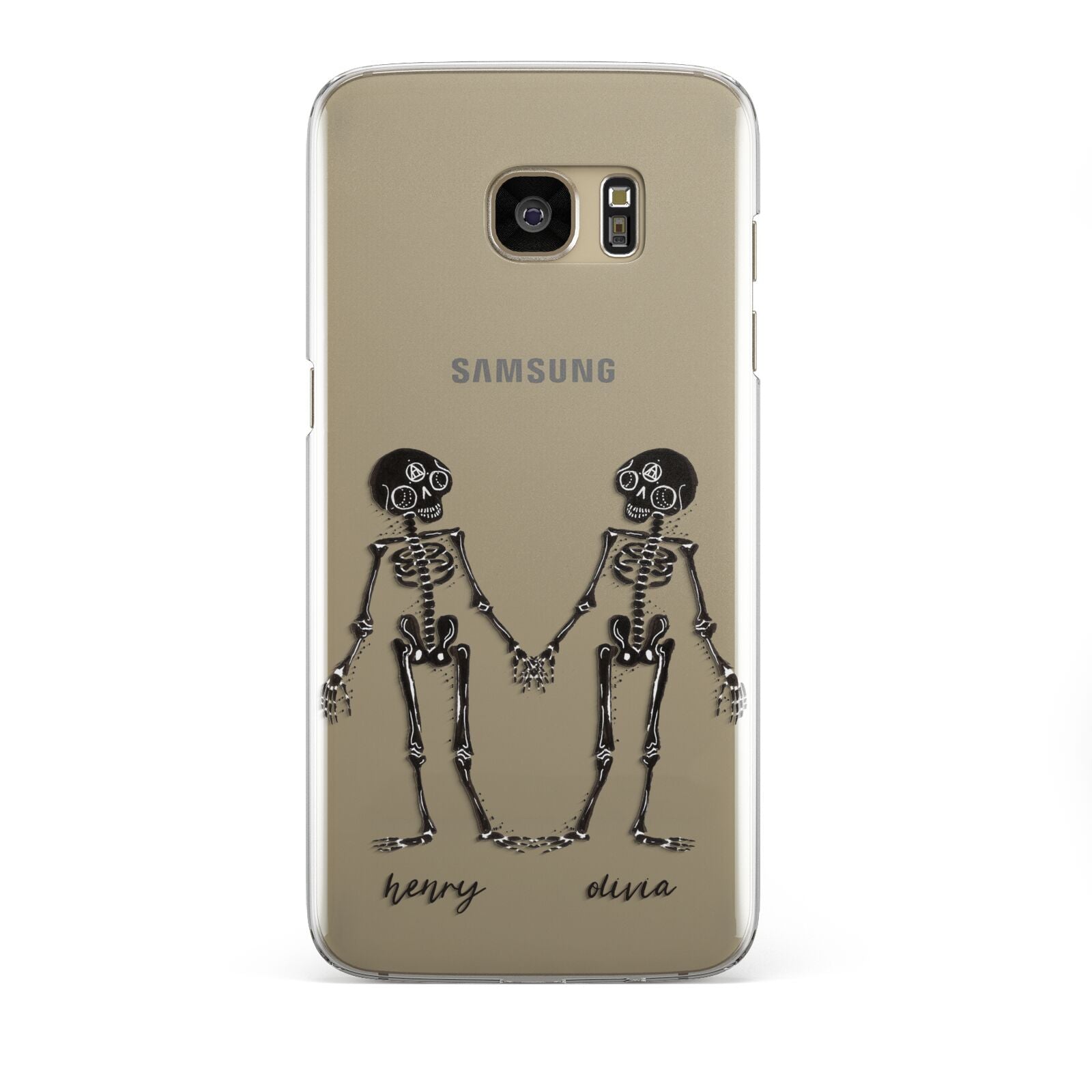 Romantic Skeletons Personalised Samsung Galaxy S7 Edge Case