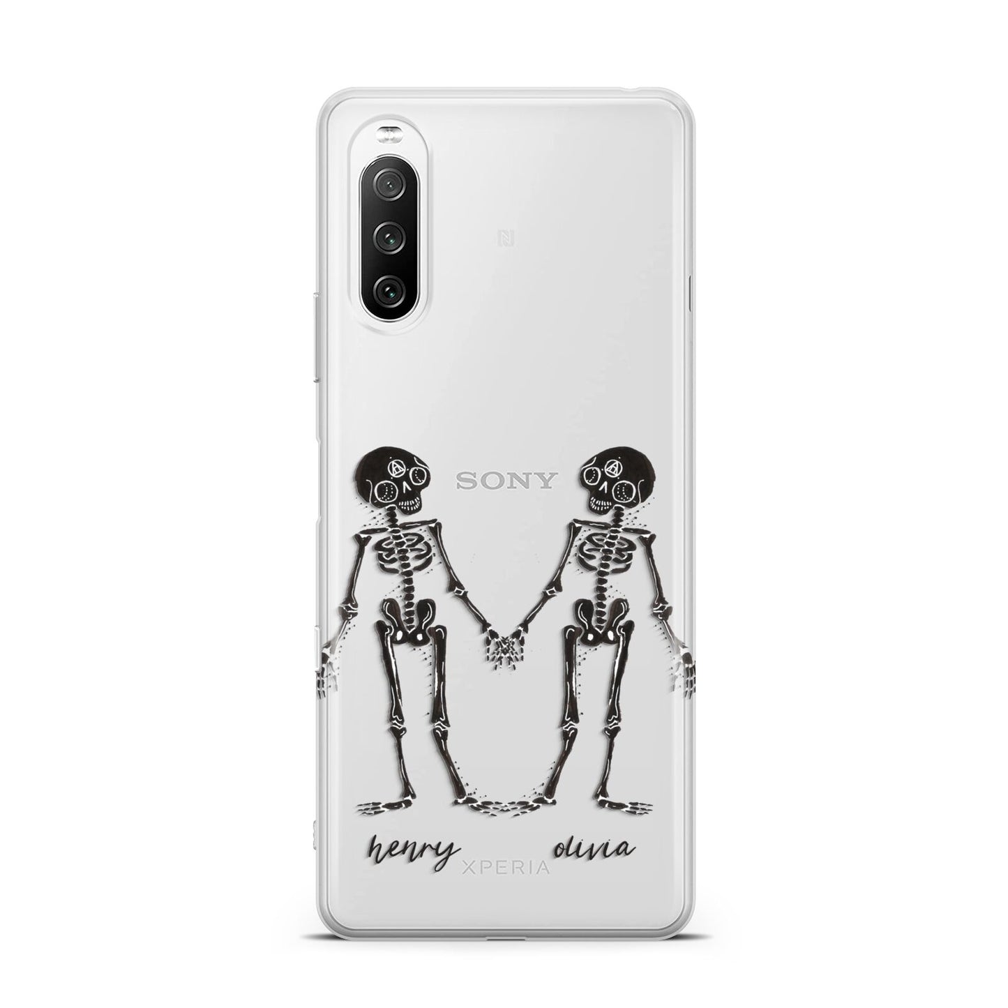 Romantic Skeletons Personalised Sony Xperia 10 III Case