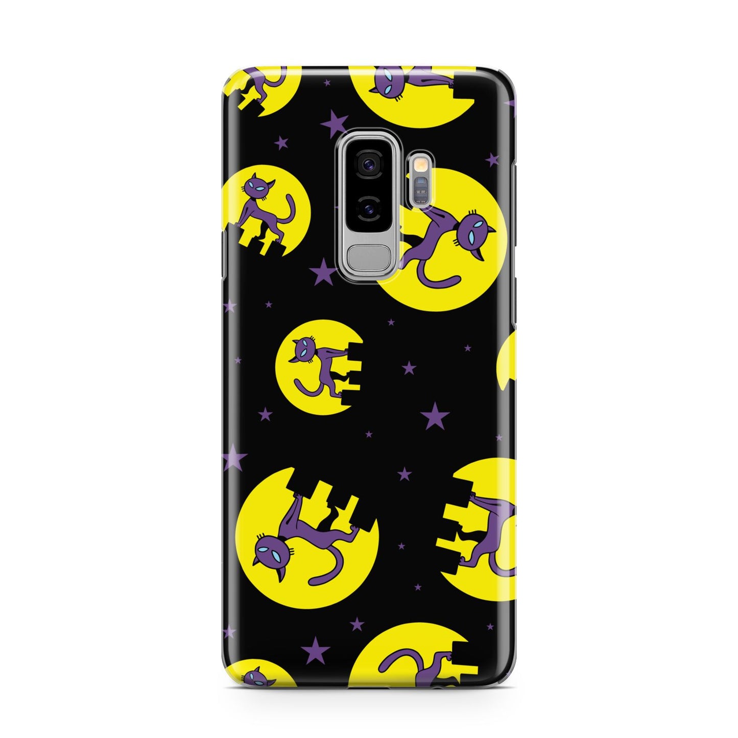 Rooftop Cats Samsung Galaxy S9 Plus Case on Silver phone