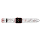 Rose Gold Personalised Marble Glitter Initial Name Apple Watch Strap Landscape Image Red Hardware