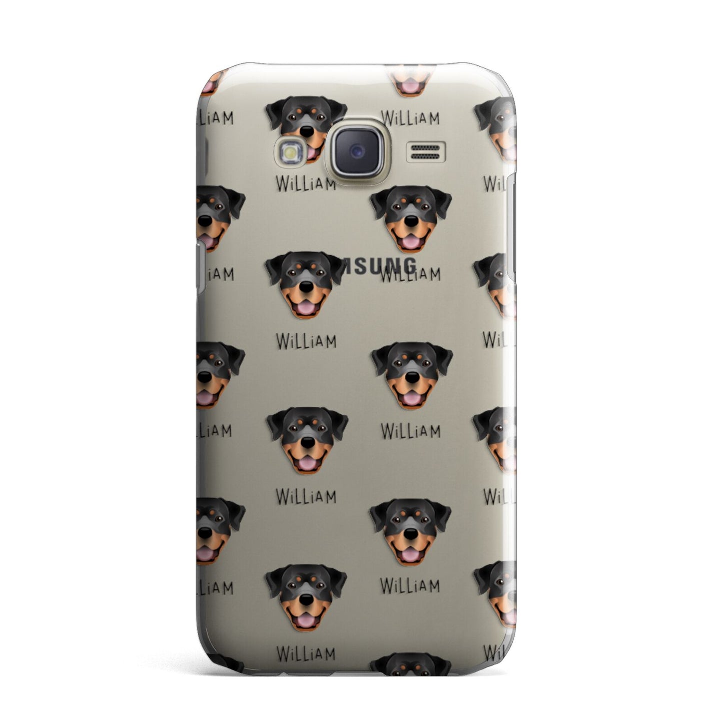 Rottweiler Icon with Name Samsung Galaxy J7 Case