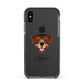 Rottweiler Personalised Apple iPhone Xs Impact Case Black Edge on Black Phone