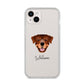 Rottweiler Personalised iPhone 14 Plus Clear Tough Case Starlight