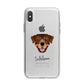 Rottweiler Personalised iPhone X Bumper Case on Silver iPhone Alternative Image 1