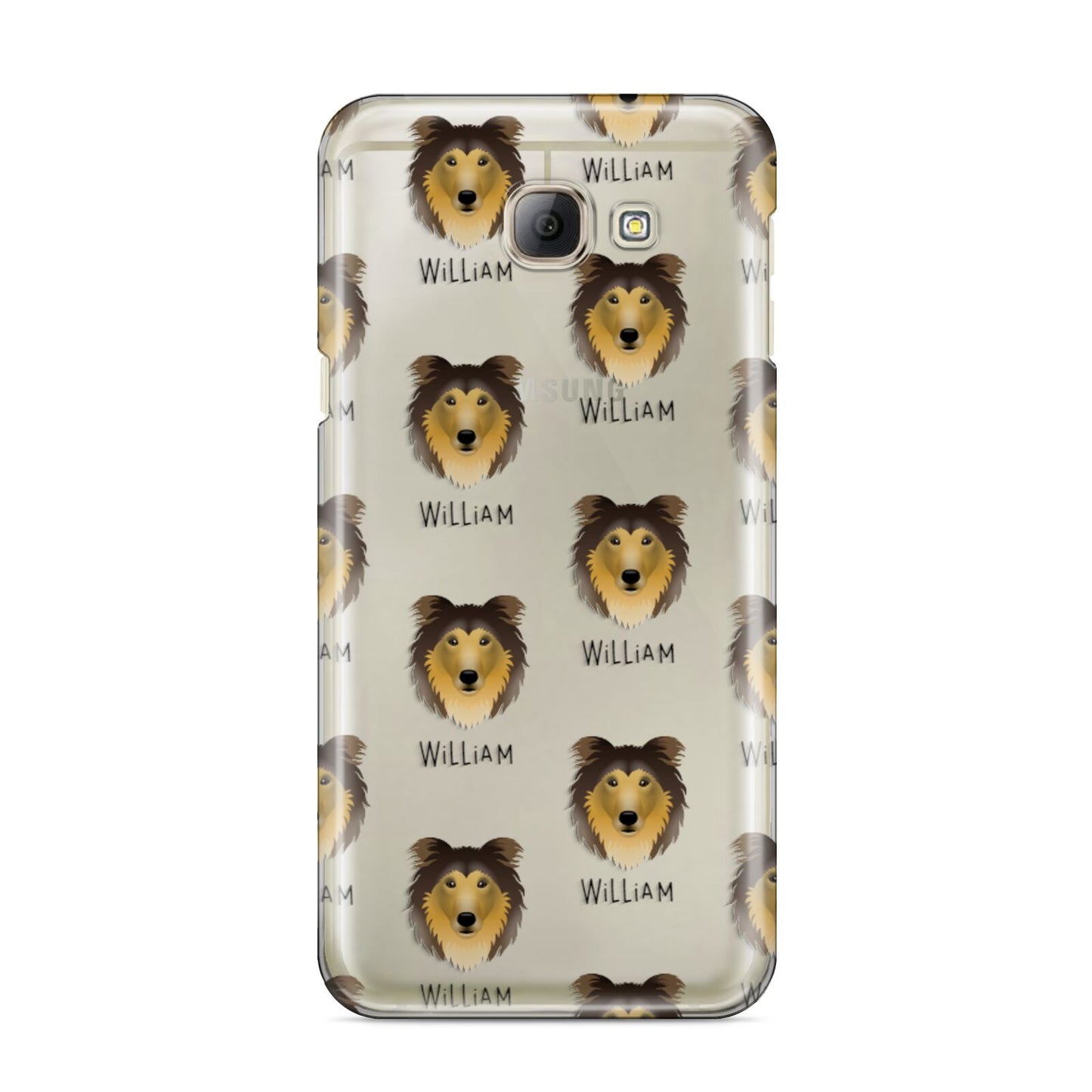 Rough Collie Icon with Name Samsung Galaxy A8 2016 Case