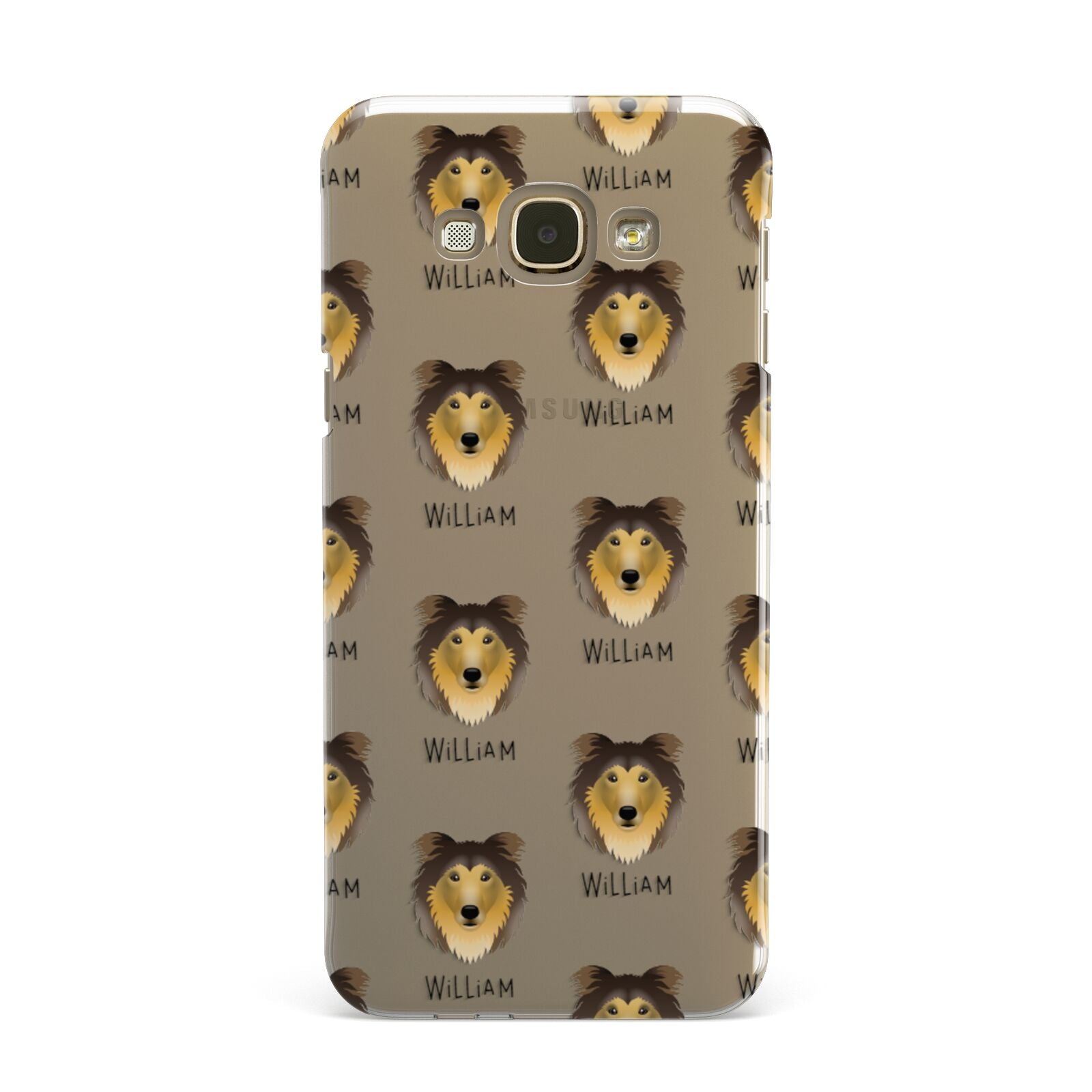 Rough Collie Icon with Name Samsung Galaxy A8 Case