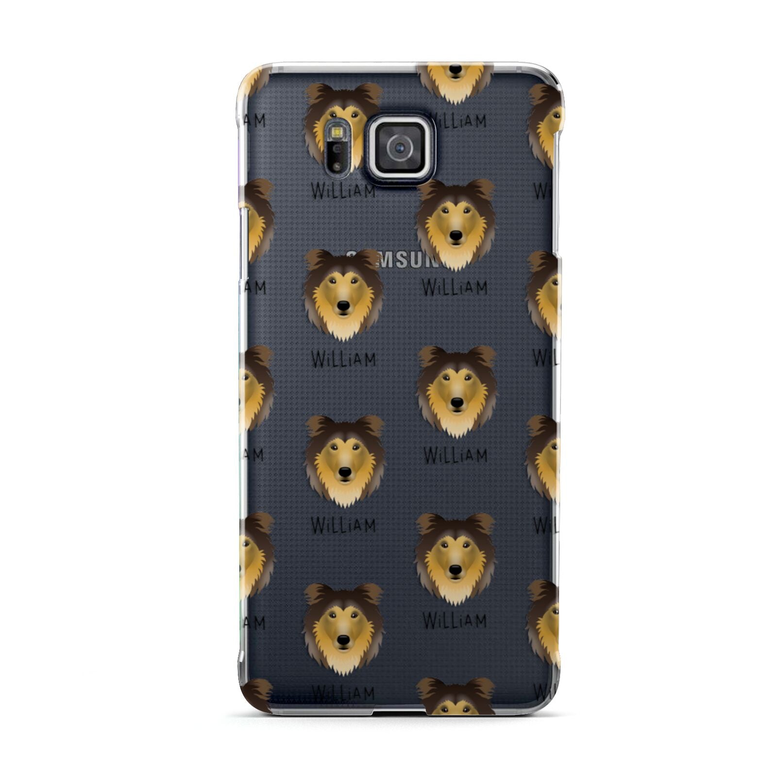 Rough Collie Icon with Name Samsung Galaxy Alpha Case