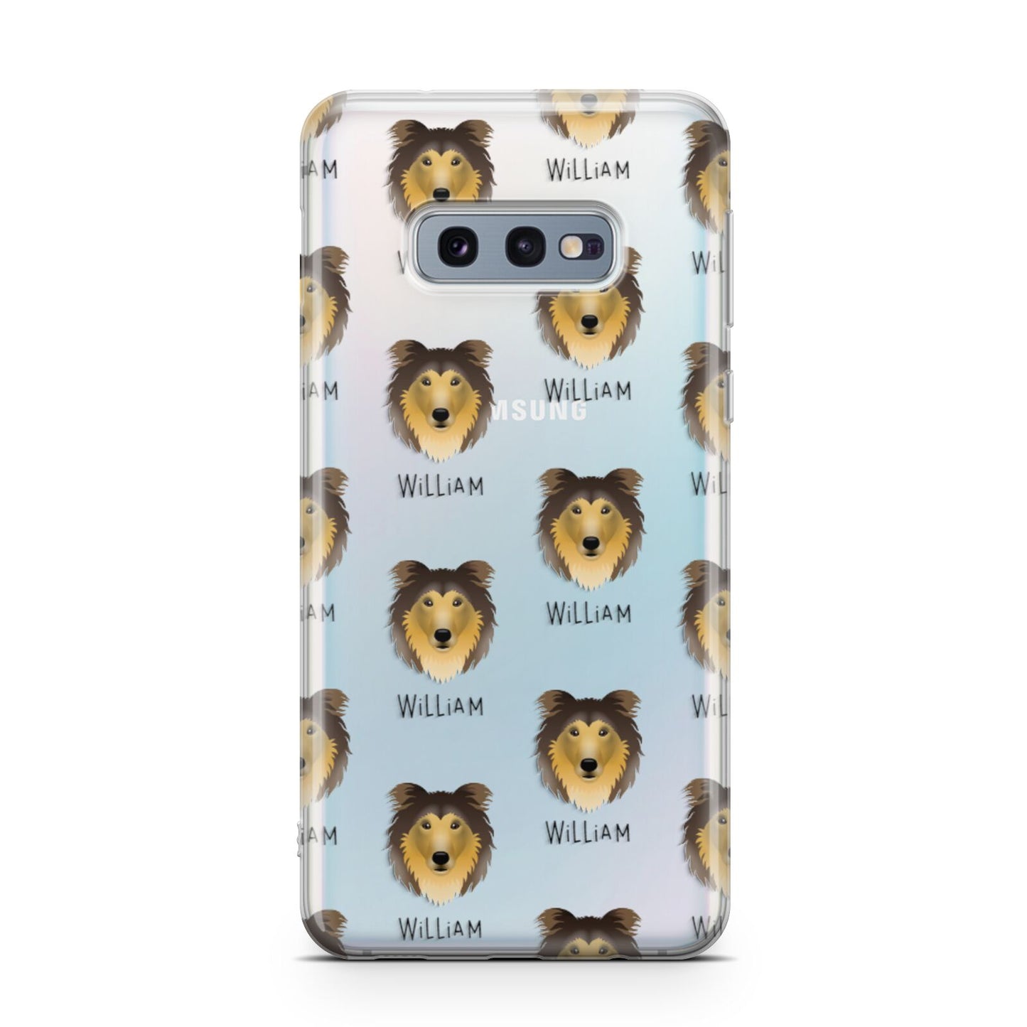 Rough Collie Icon with Name Samsung Galaxy S10E Case