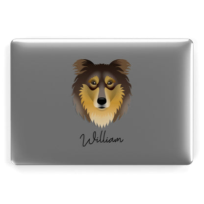 Rough Collie Personalised Apple MacBook Case