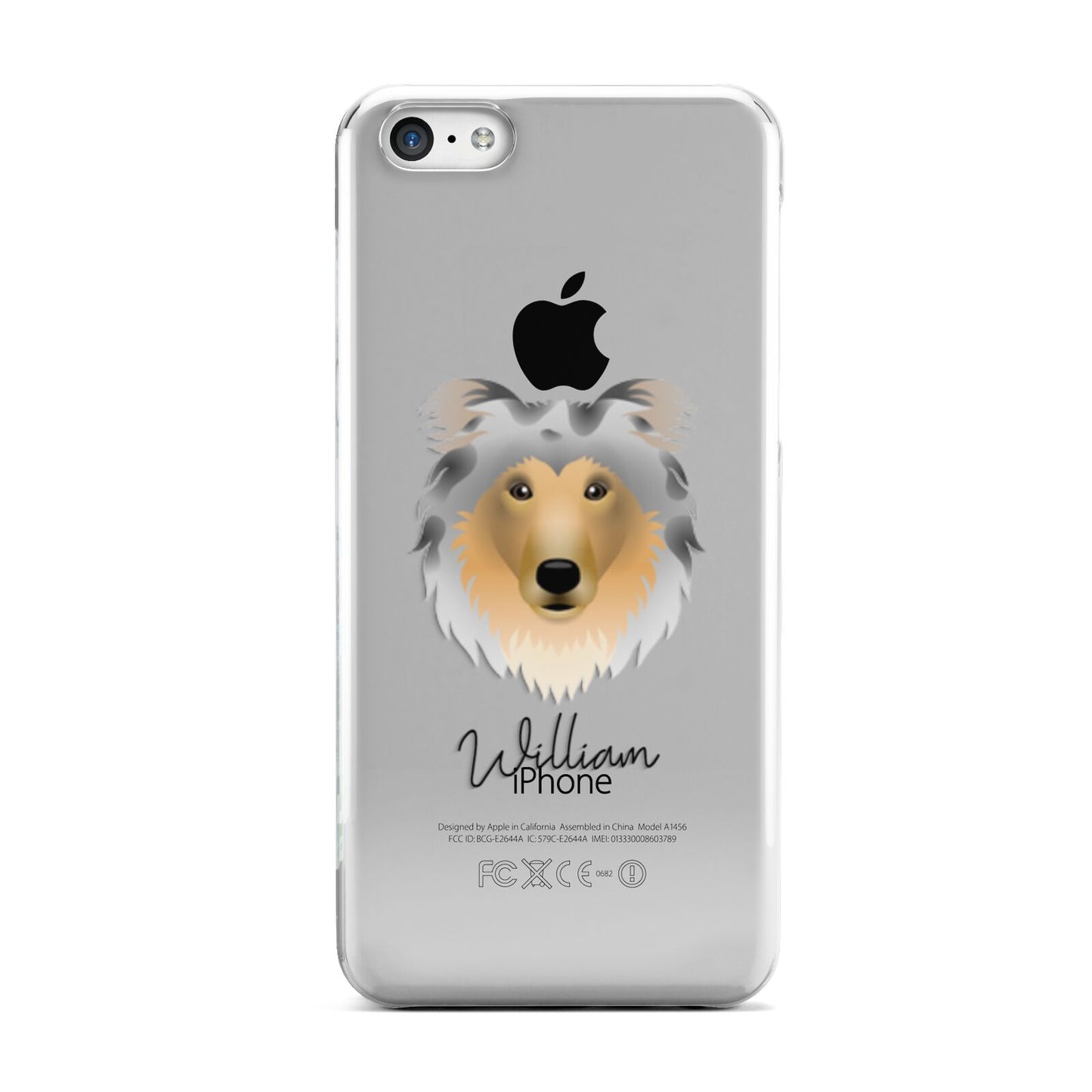 Rough Collie Personalised Apple iPhone 5c Case