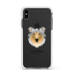 Rough Collie Personalised Apple iPhone Xs Max Impact Case White Edge on Black Phone