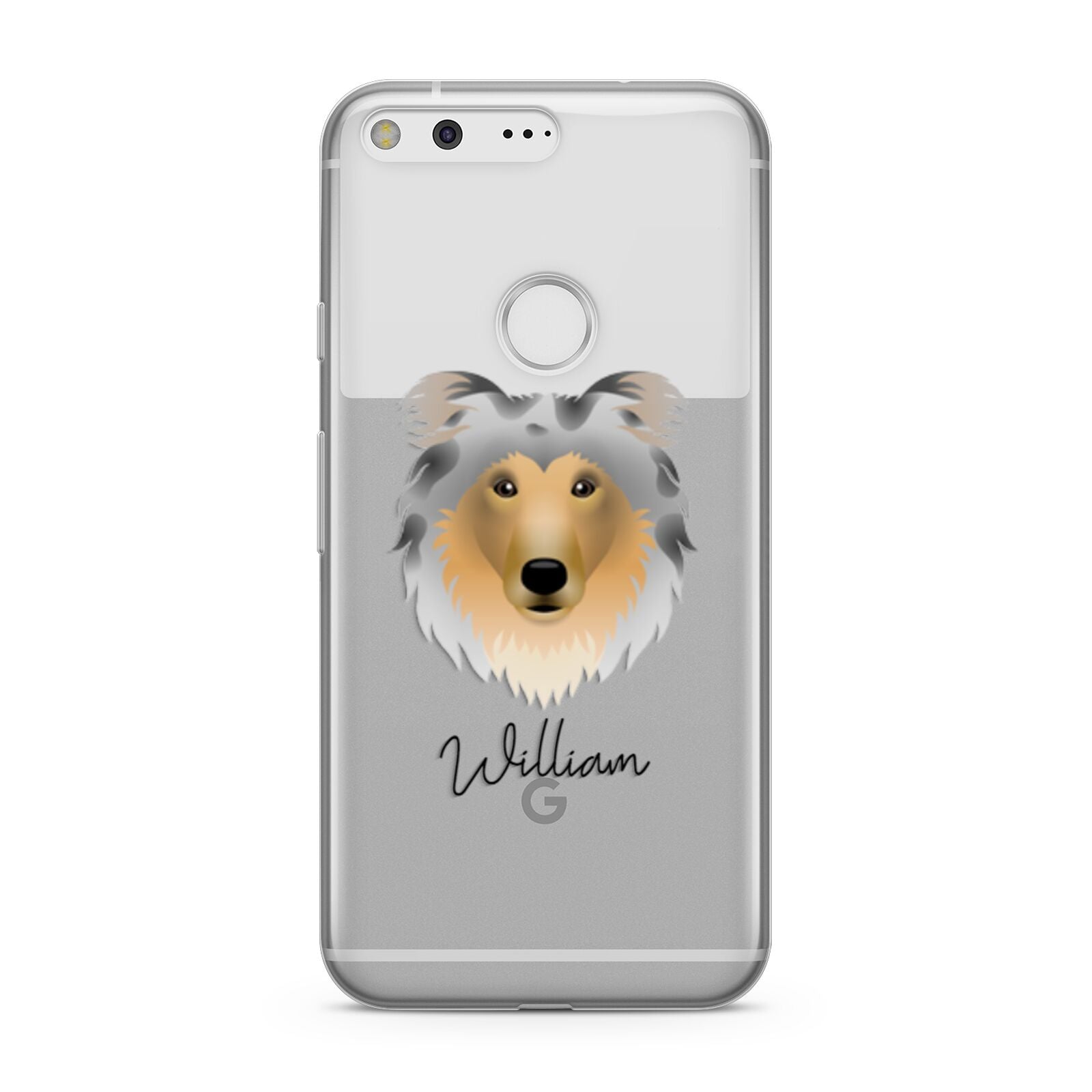 Rough Collie Personalised Google Pixel Case