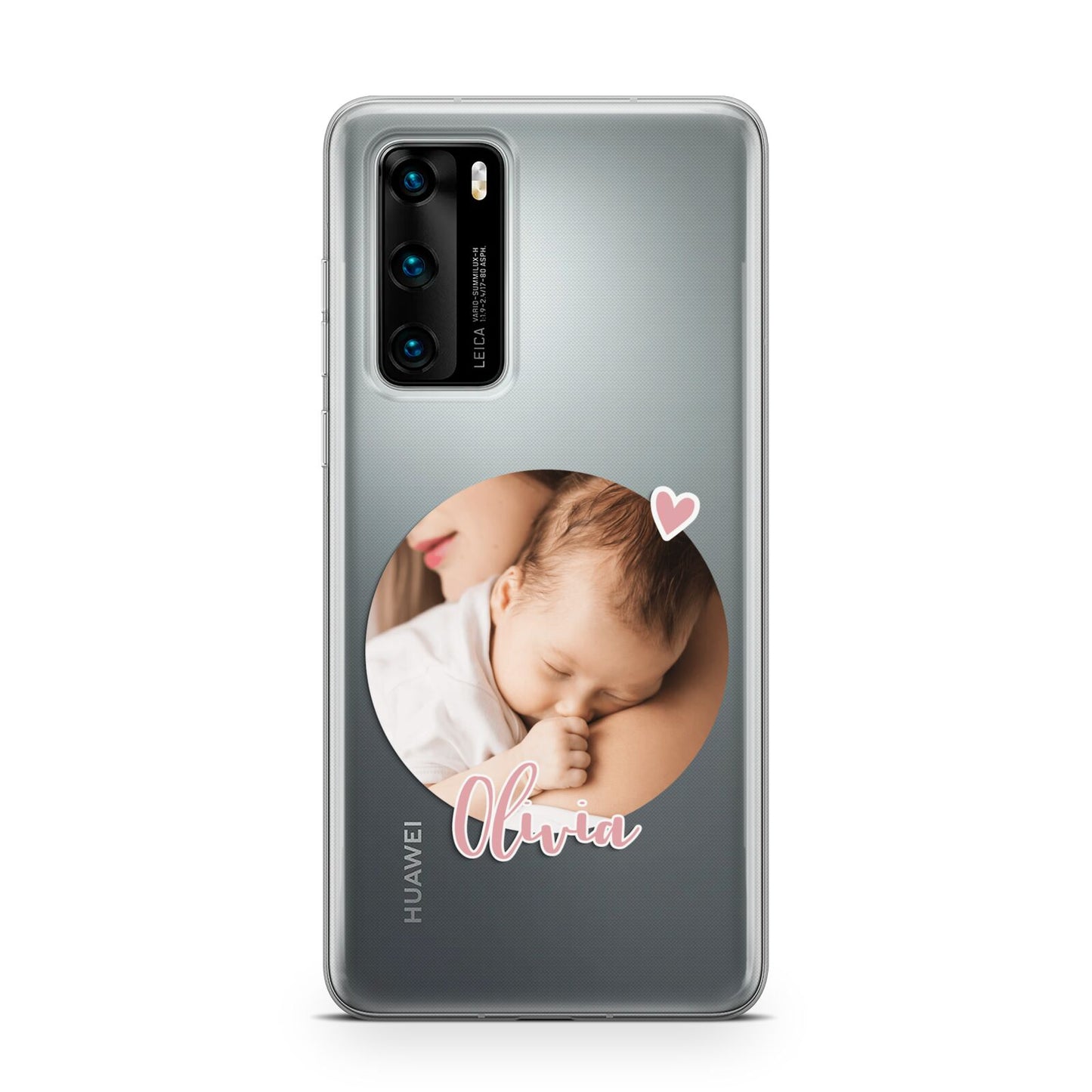 Round Photo Love Upload Huawei P40 Phone Case