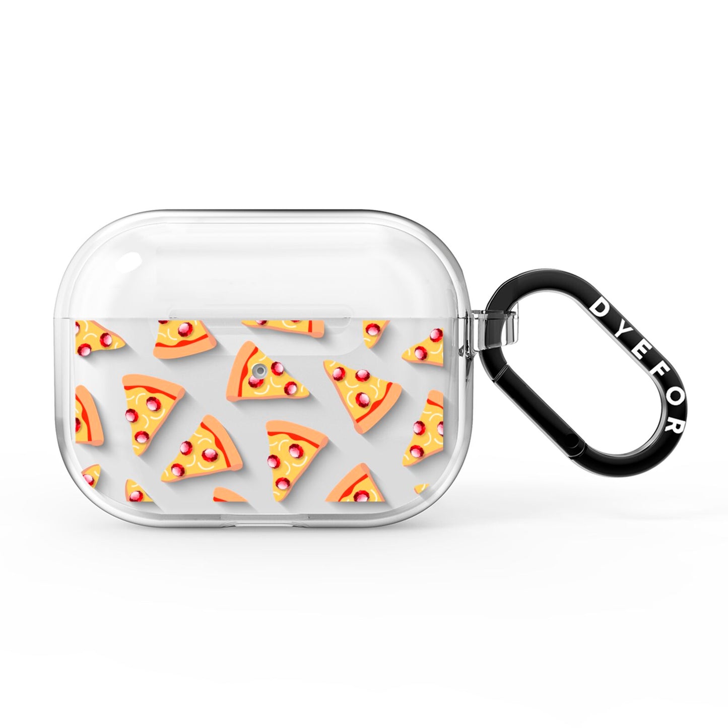 Rubies on Cartoon Pizza Slices AirPods Pro Clear Case