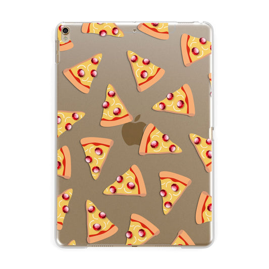 Rubies on Cartoon Pizza Slices Apple iPad Gold Case