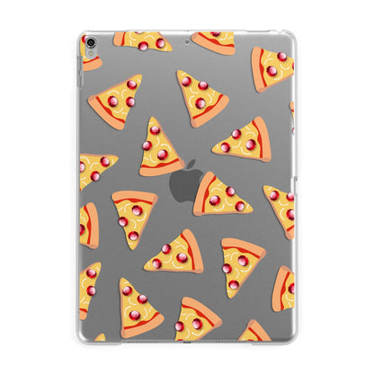 Rubies on Cartoon Pizza Slices Apple iPad Silver Case