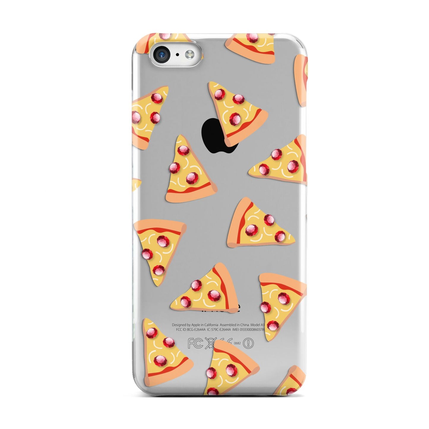 Rubies on Cartoon Pizza Slices Apple iPhone 5c Case