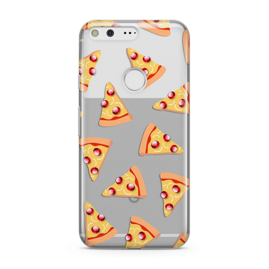 Rubies on Cartoon Pizza Slices Google Pixel Case