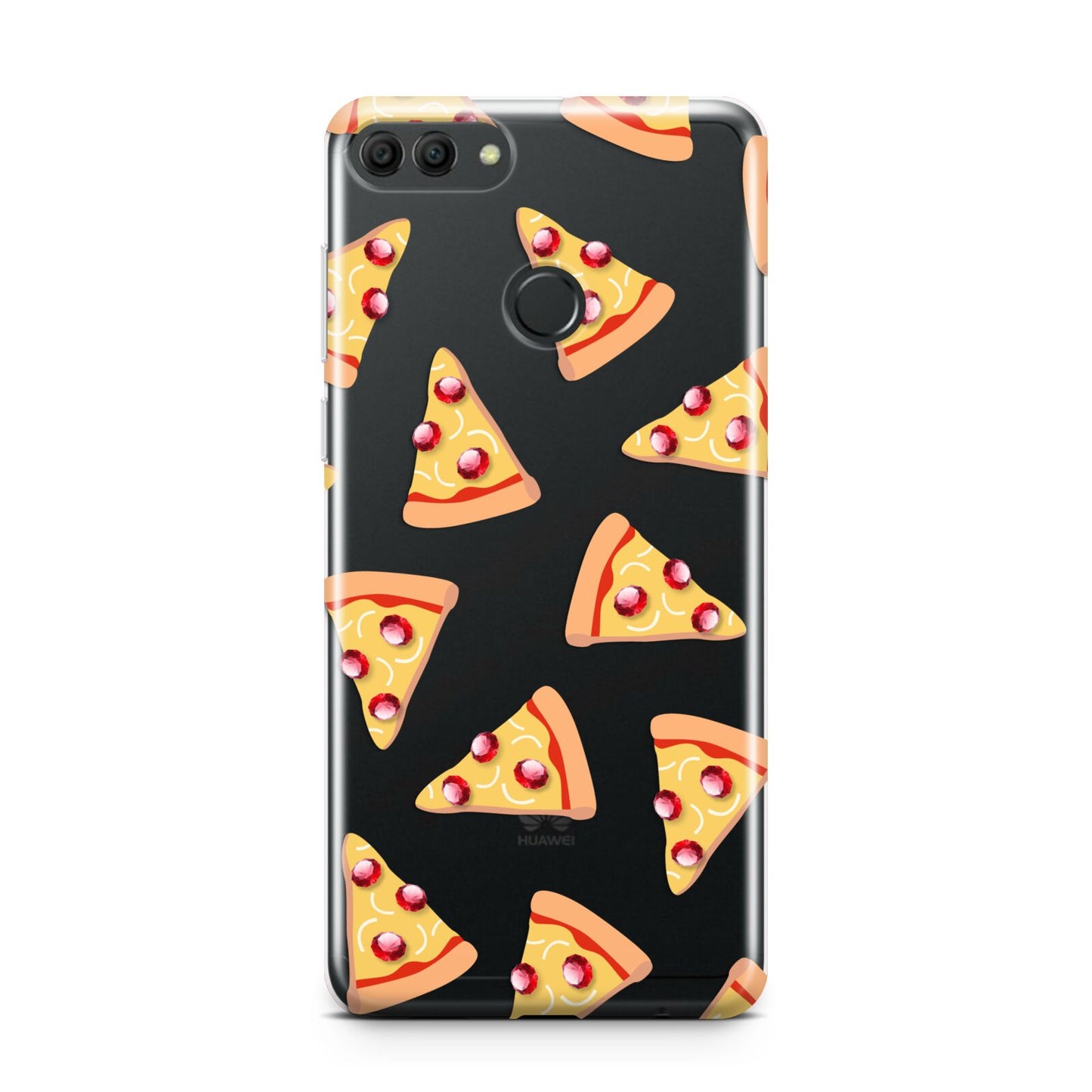 Rubies on Cartoon Pizza Slices Huawei Y9 2018