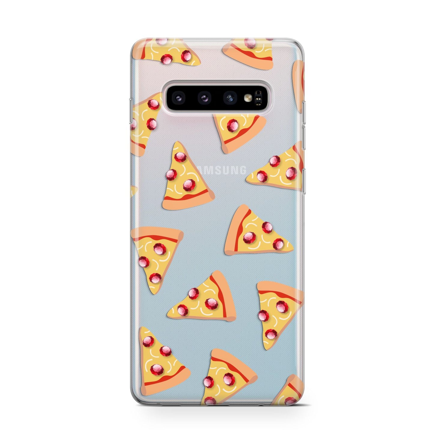 Rubies on Cartoon Pizza Slices Protective Samsung Galaxy Case