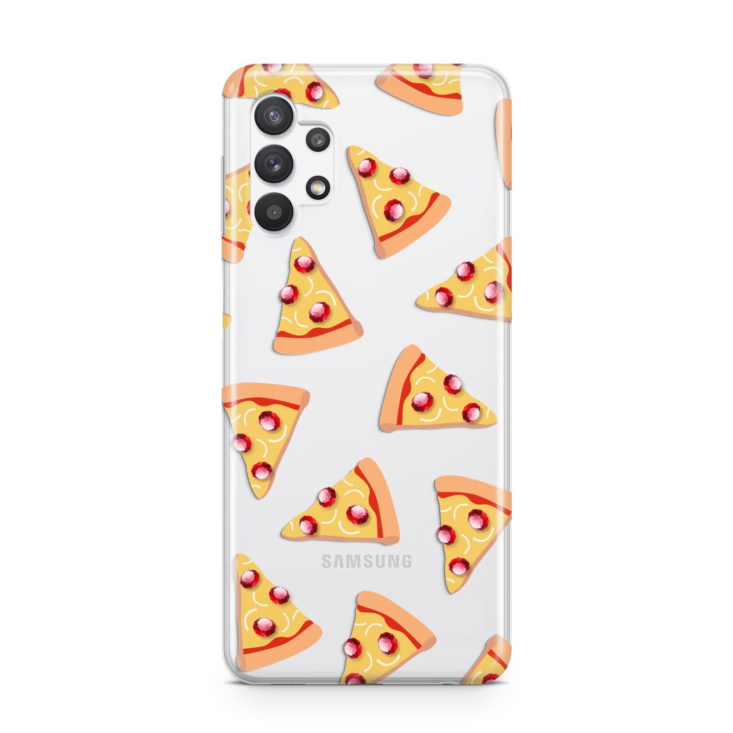 Rubies on Cartoon Pizza Slices Samsung A32 5G Case