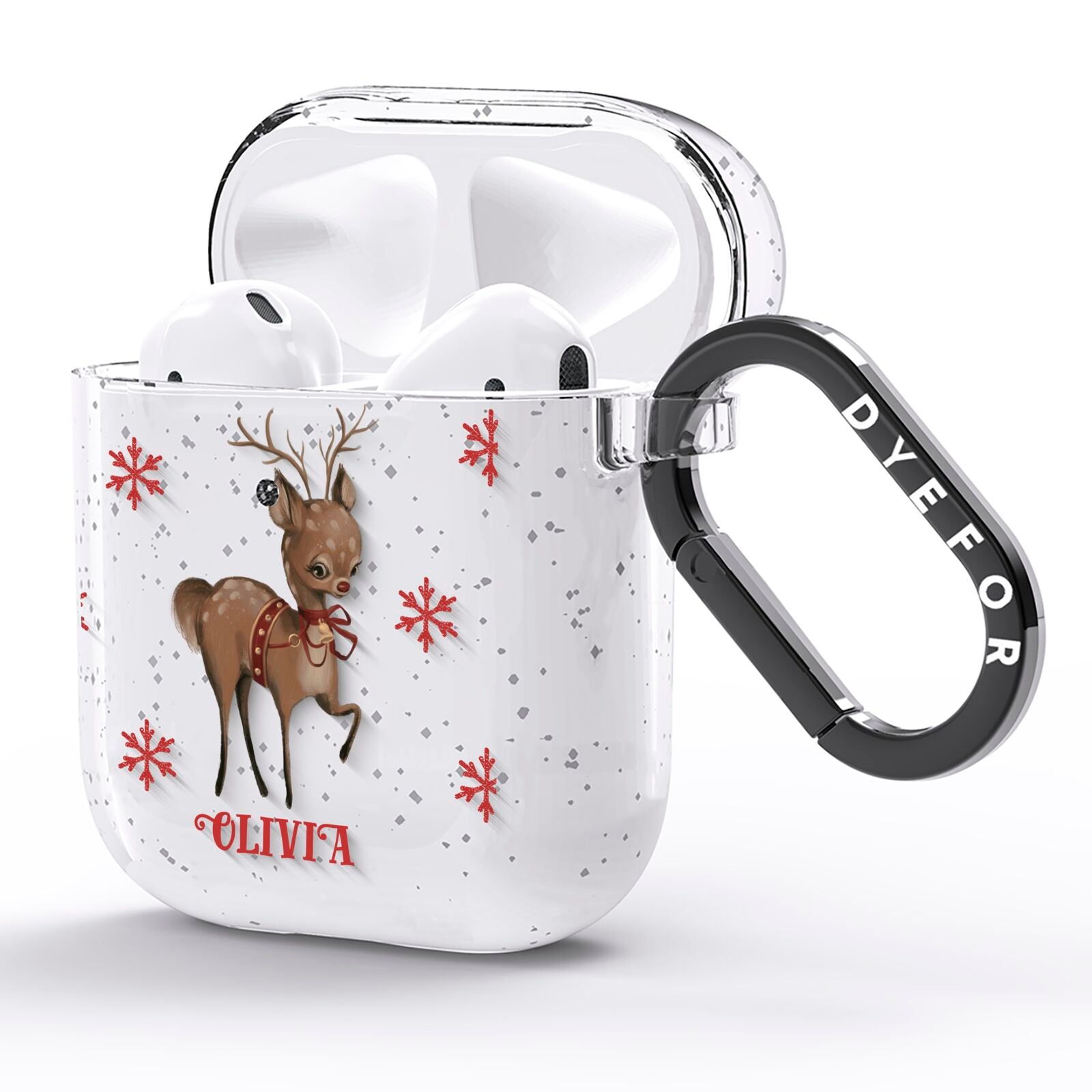 Rudolph Delivery AirPods Glitter Case Side Image