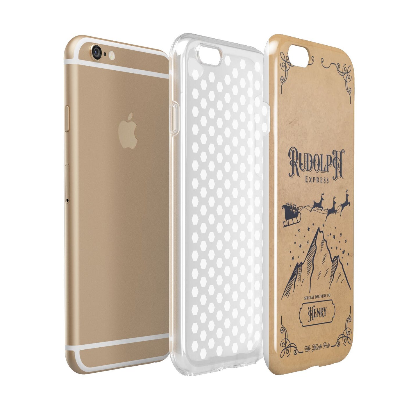 Rudolph Express Custom Apple iPhone 6 3D Tough Case Expanded view