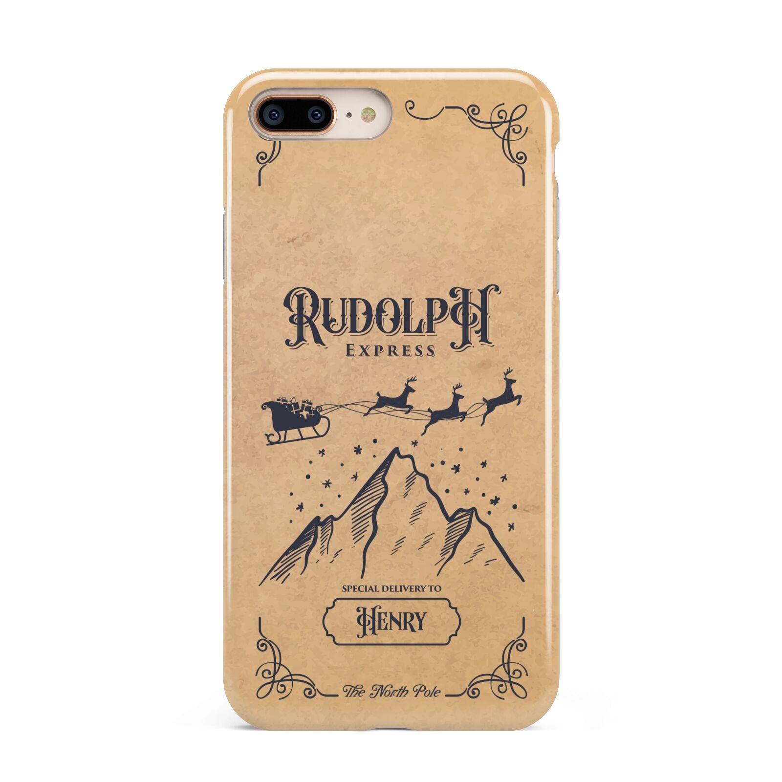 Rudolph Express Custom Apple iPhone 7 8 Plus 3D Tough Case