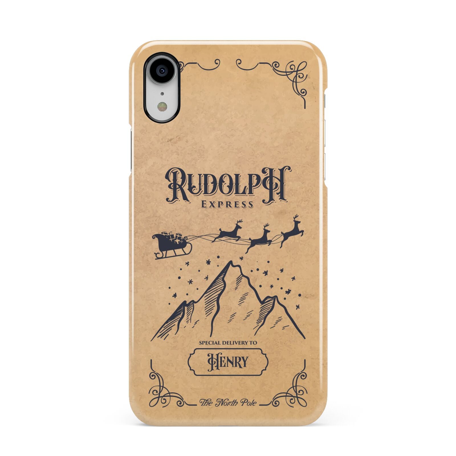 Rudolph Express Custom Apple iPhone XR White 3D Snap Case