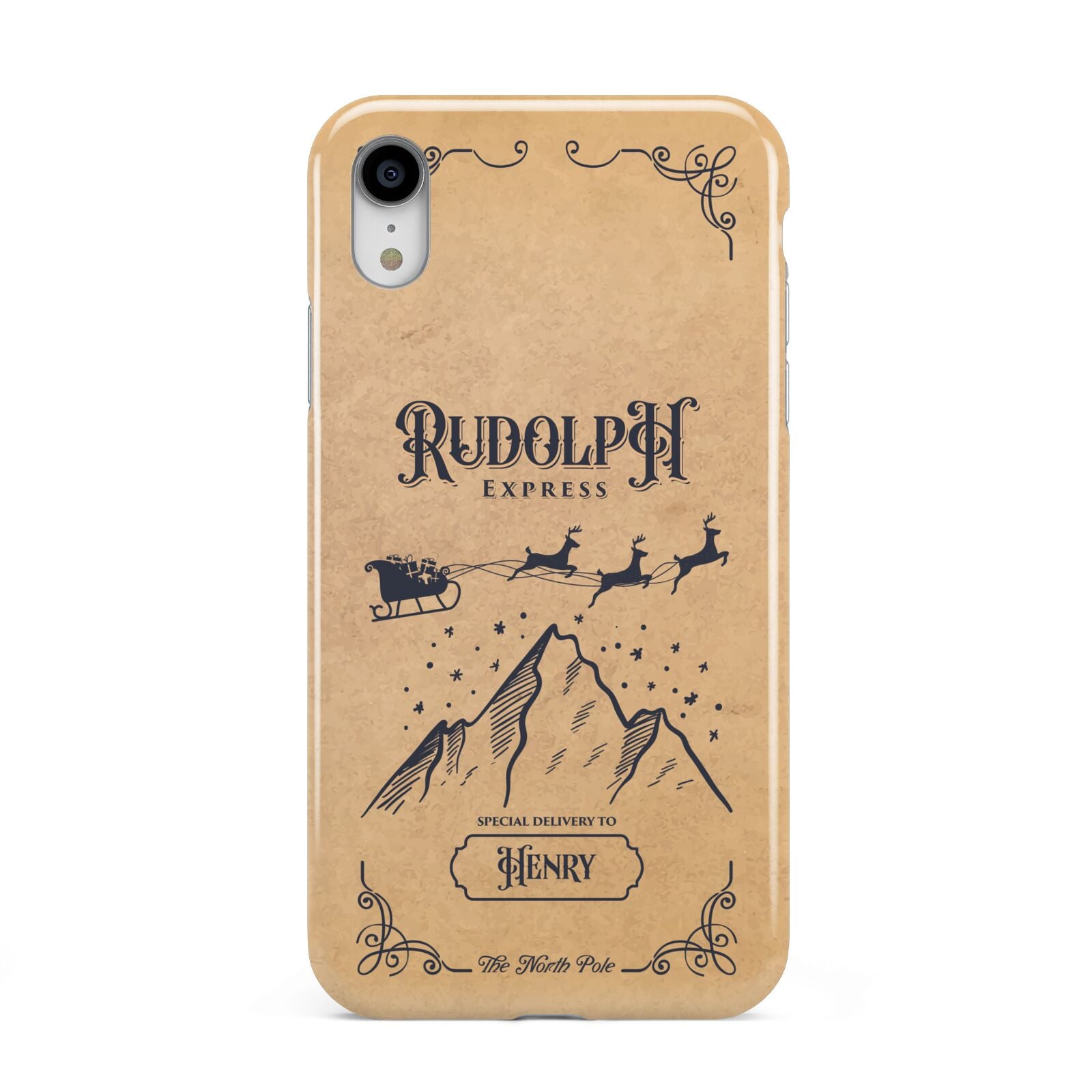 Rudolph Express Custom Apple iPhone XR White 3D Tough Case