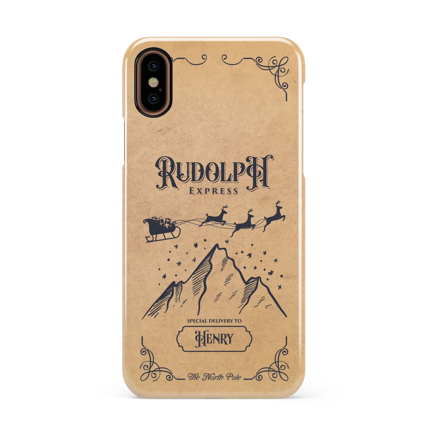 Rudolph Express Custom Apple iPhone XS 3D Snap Case