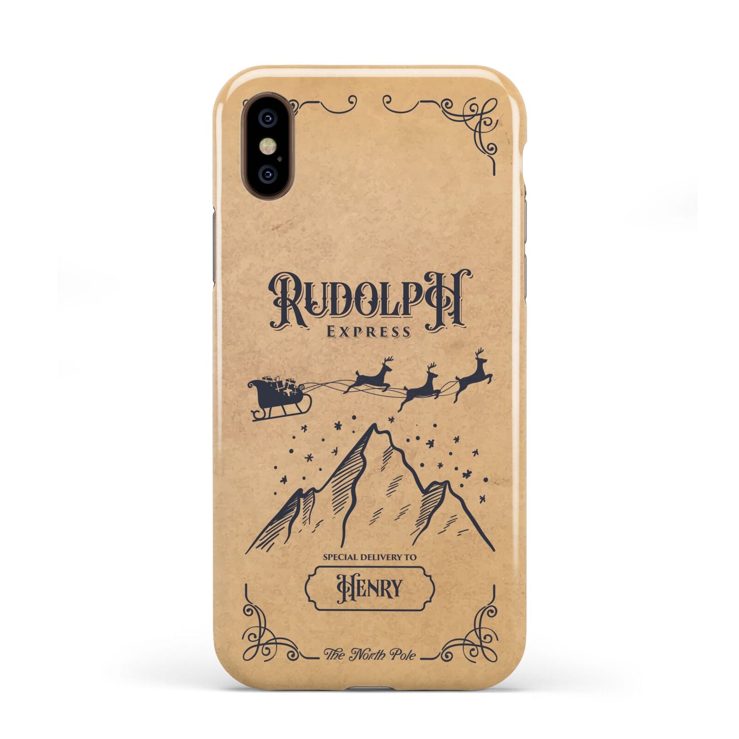 Rudolph Express Custom Apple iPhone XS 3D Tough