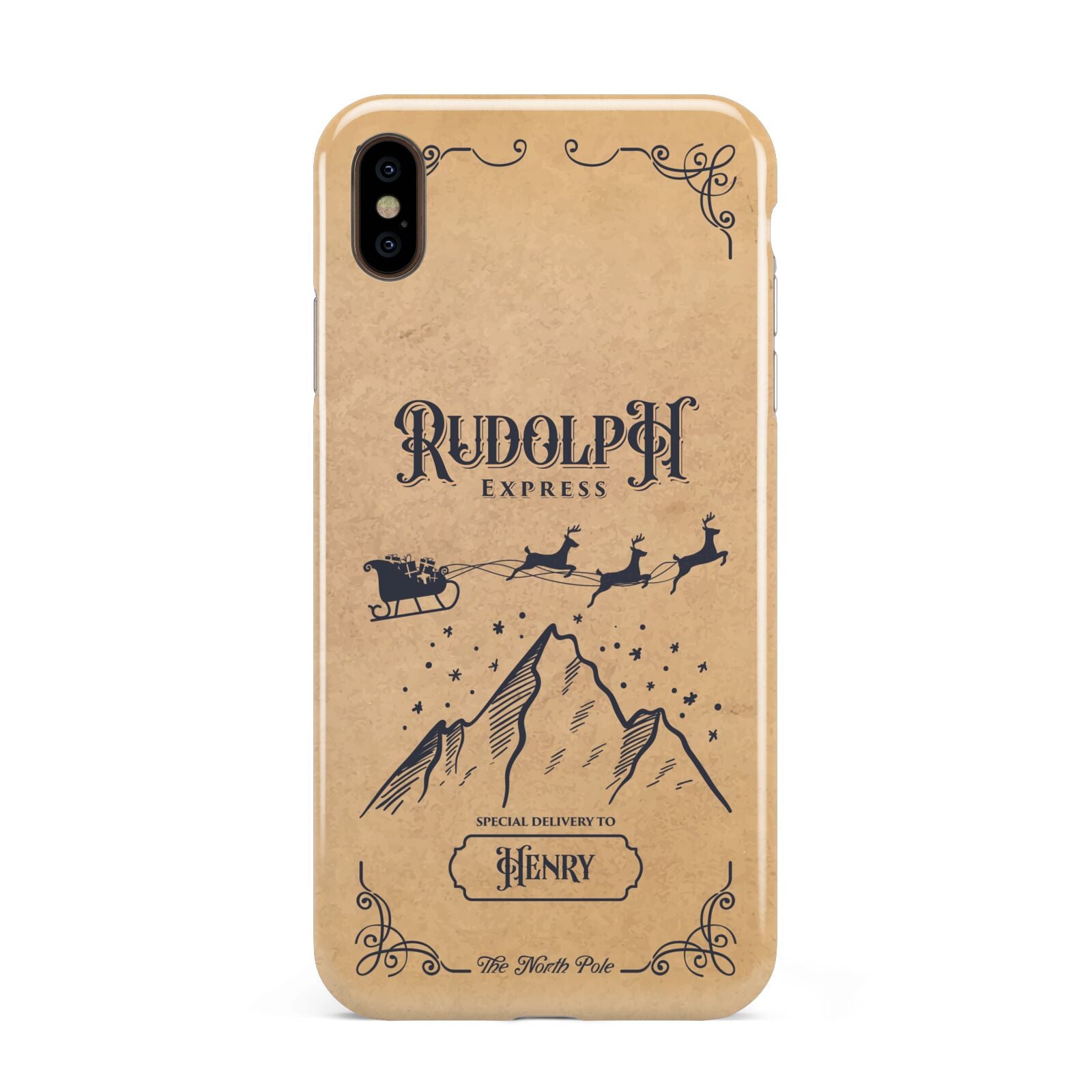 Rudolph Express Custom Apple iPhone Xs Max 3D Tough Case