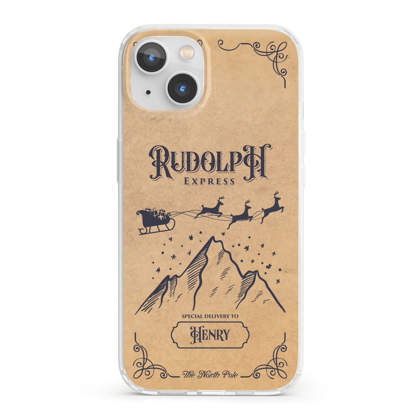 Rudolph Express Custom iPhone 13 Clear Bumper Case