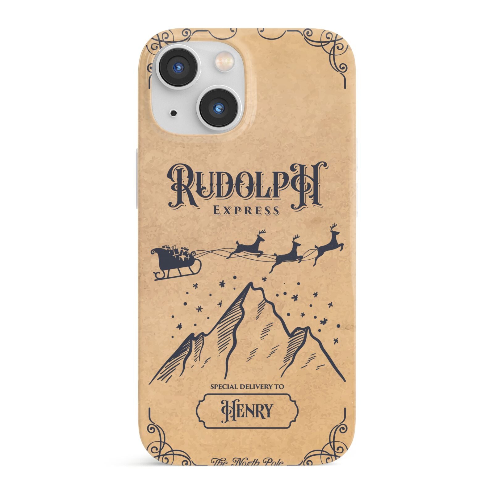 Rudolph Express Custom iPhone 13 Mini Full Wrap 3D Snap Case