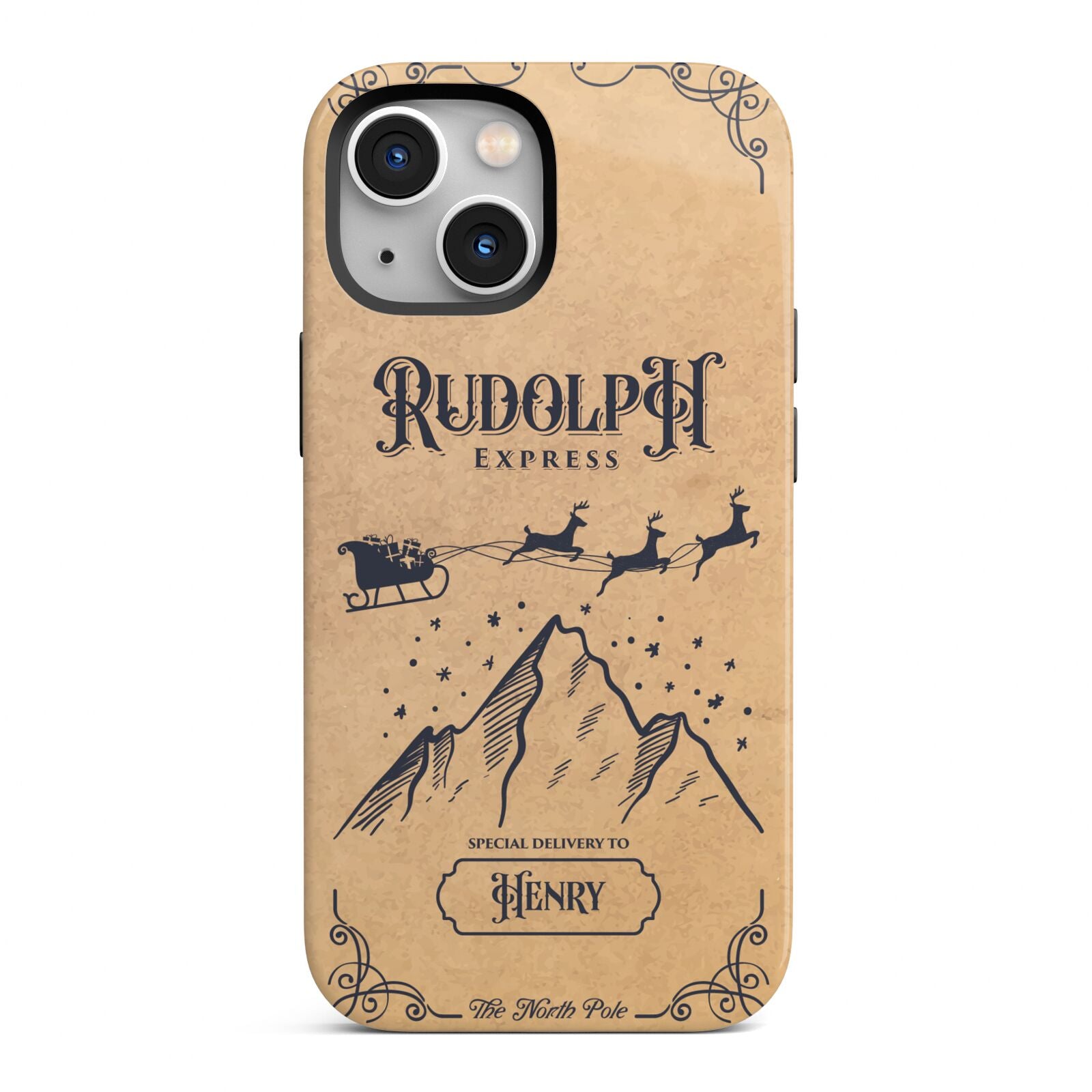 Rudolph Express Custom iPhone 13 Mini Full Wrap 3D Tough Case