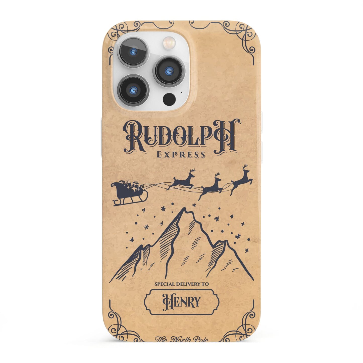 Rudolph Express Custom iPhone 13 Pro Full Wrap 3D Snap Case