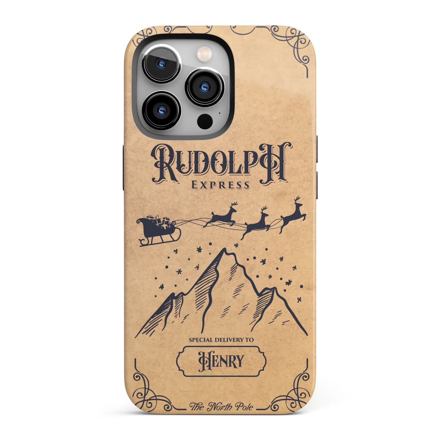 Rudolph Express Custom iPhone 13 Pro Full Wrap 3D Tough Case