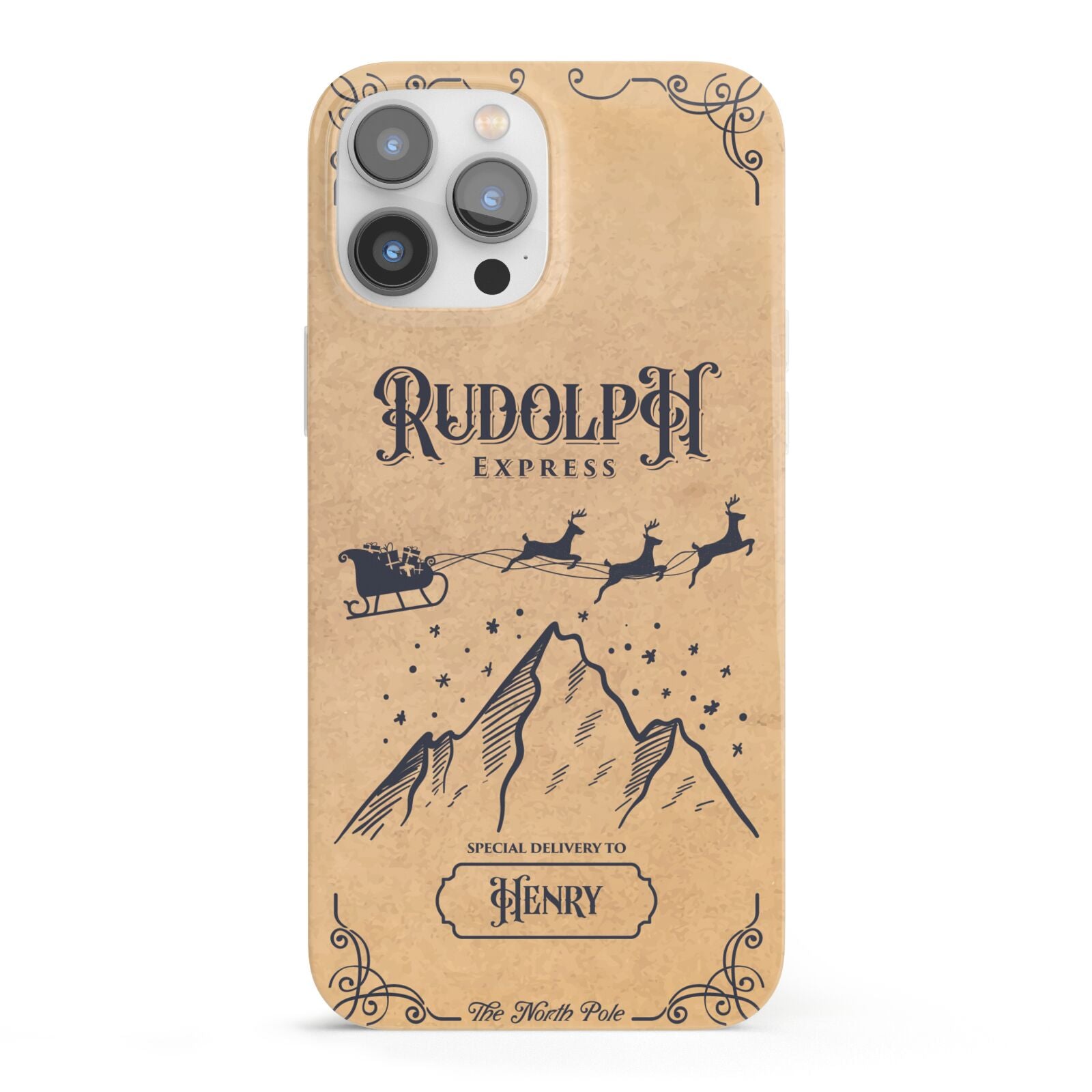 Rudolph Express Custom iPhone 13 Pro Max Full Wrap 3D Snap Case