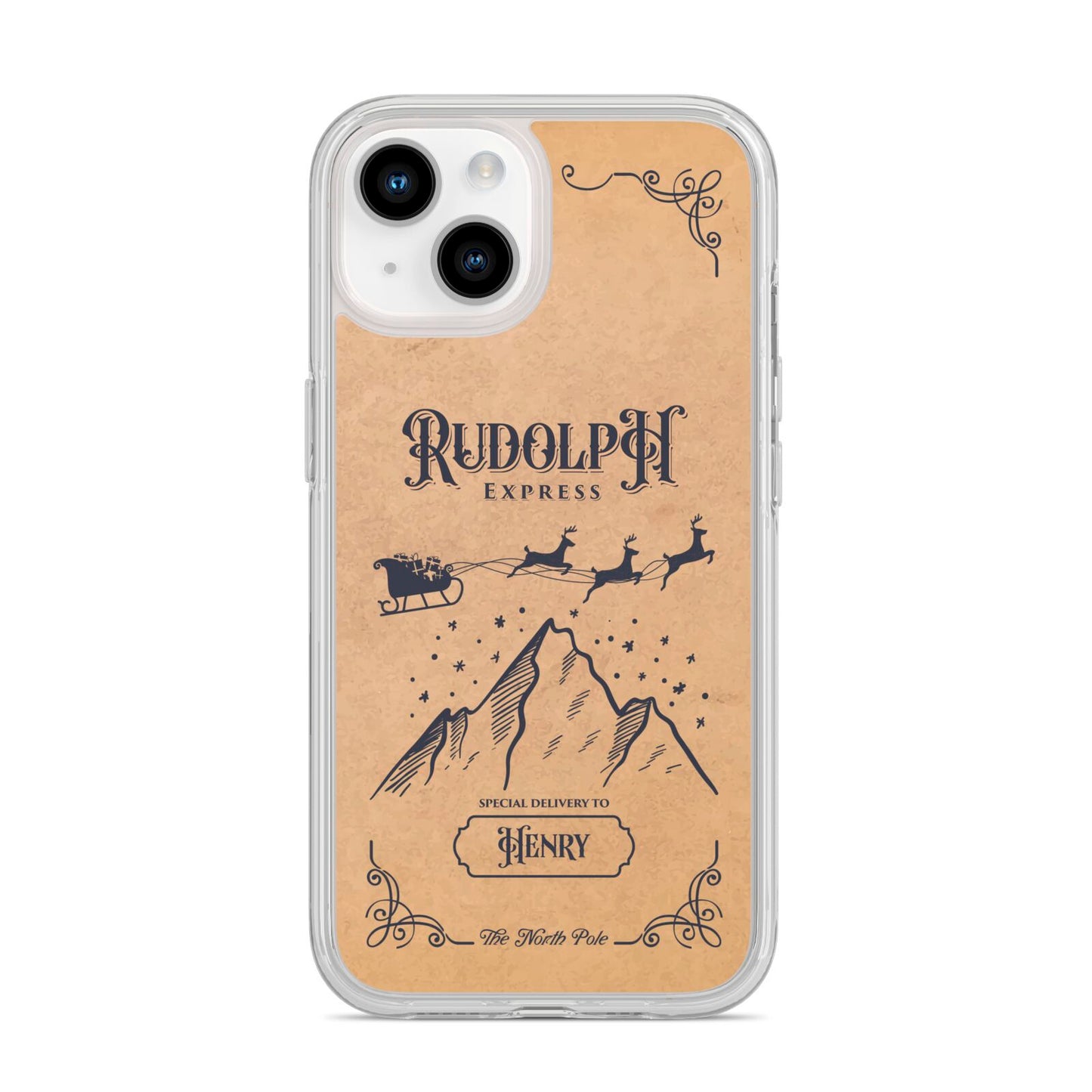 Rudolph Express Custom iPhone 14 Clear Tough Case Starlight