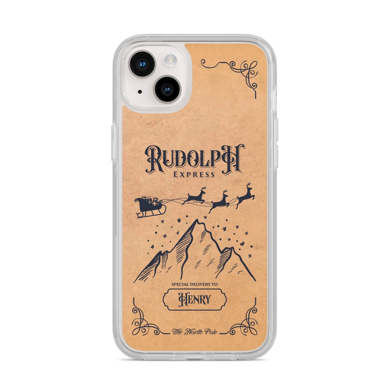 Rudolph Express Custom iPhone 14 Plus Clear Tough Case Starlight