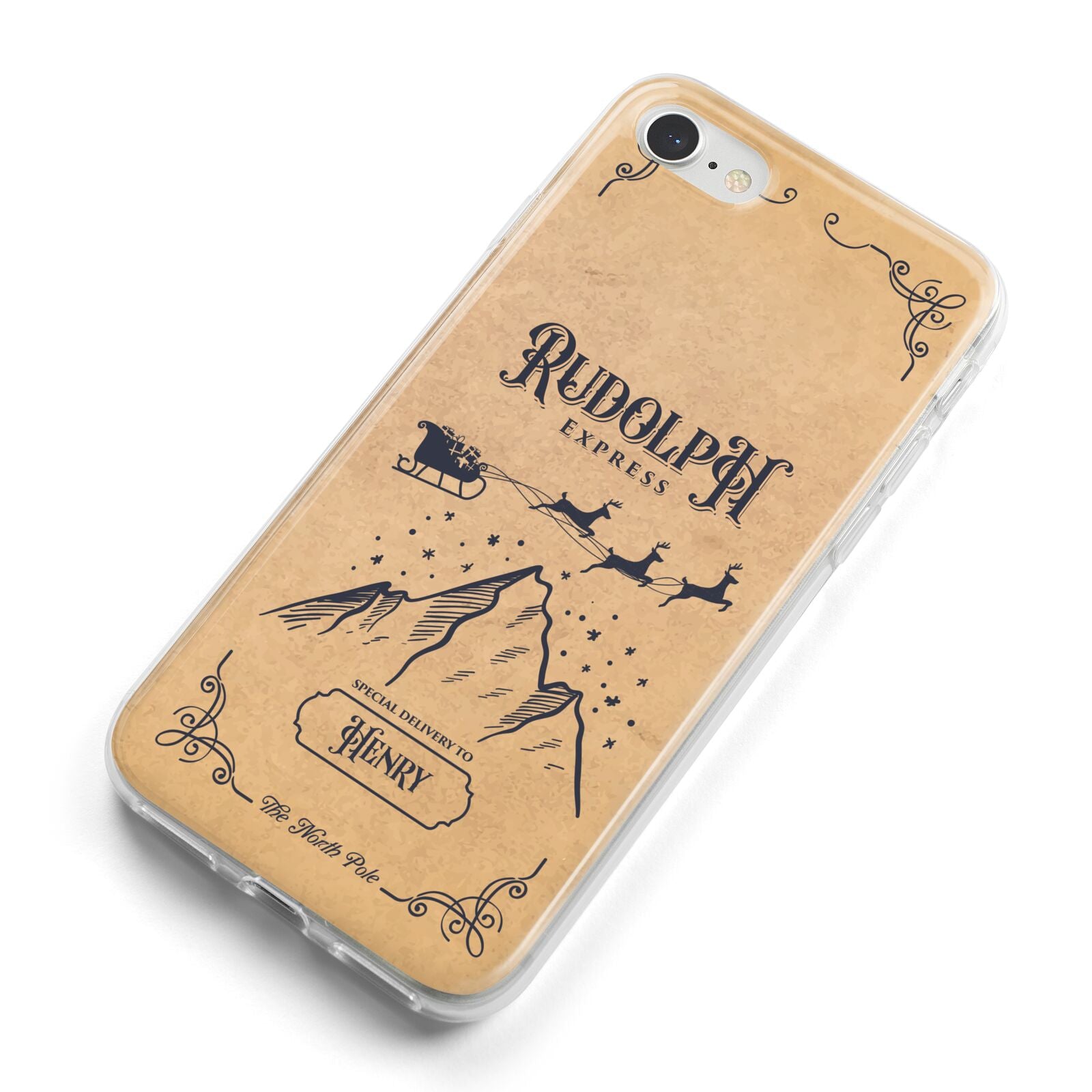 Rudolph Express Custom iPhone 8 Bumper Case on Silver iPhone Alternative Image