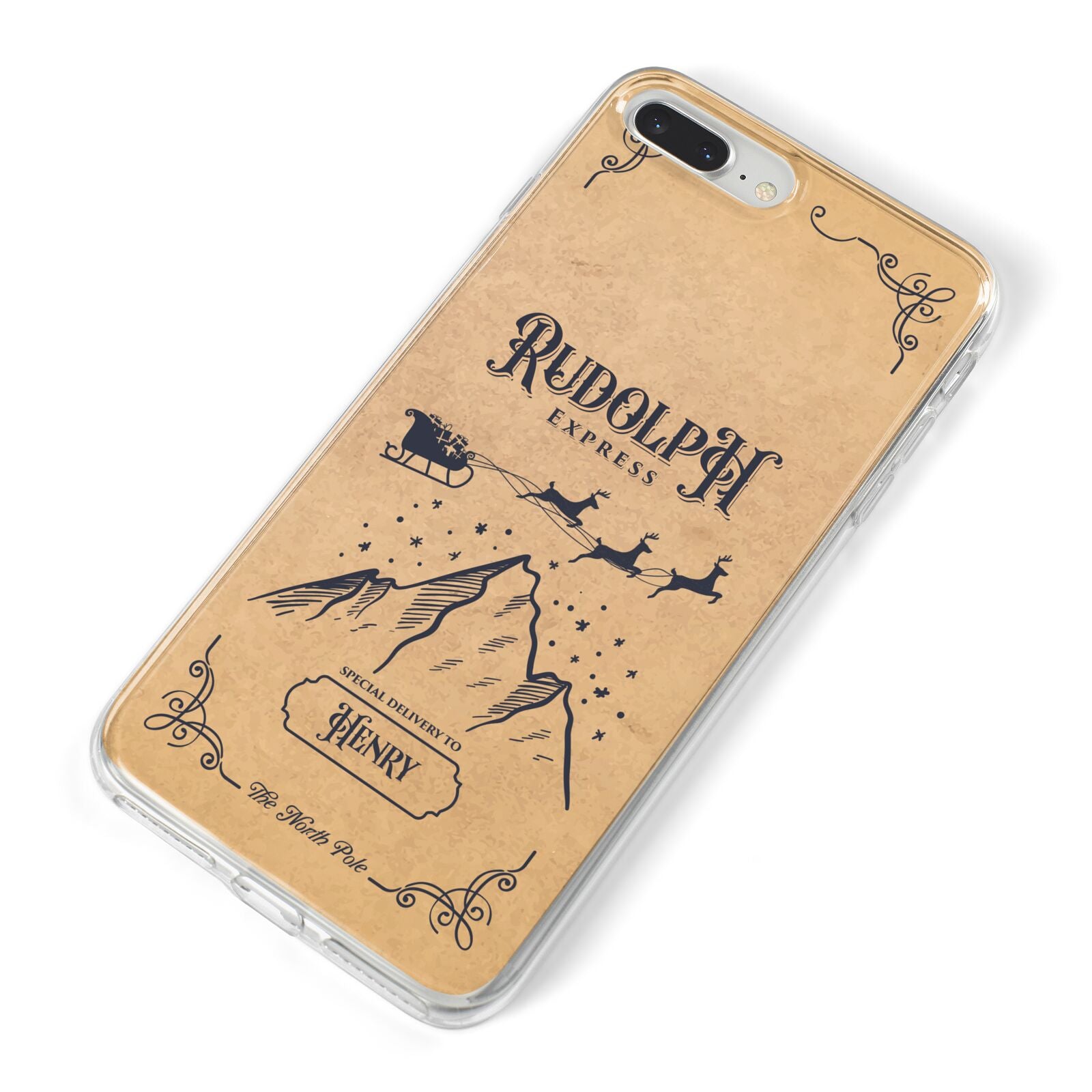 Rudolph Express Custom iPhone 8 Plus Bumper Case on Silver iPhone Alternative Image