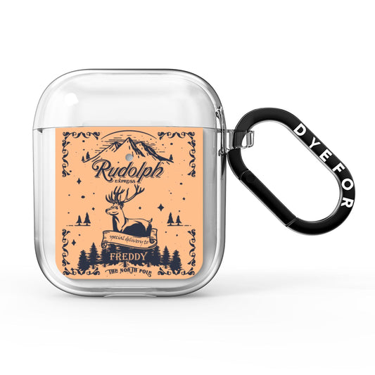 Rudolph Express Personalised AirPods Clear Case