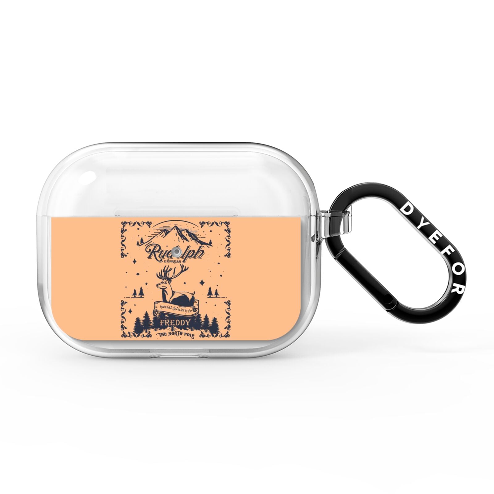 Rudolph Express Personalised AirPods Pro Clear Case