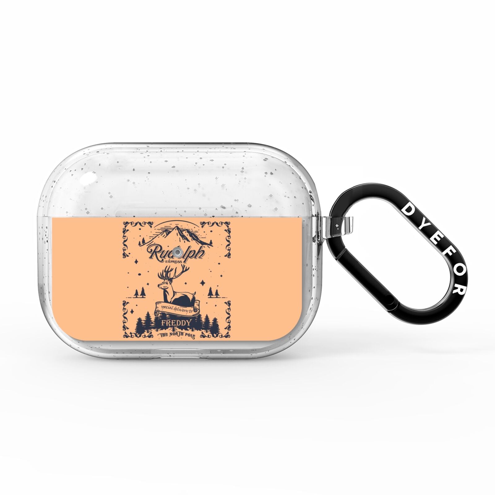 Rudolph Express Personalised AirPods Pro Glitter Case